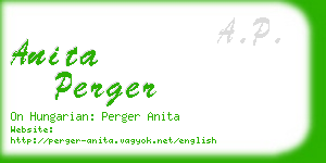 anita perger business card